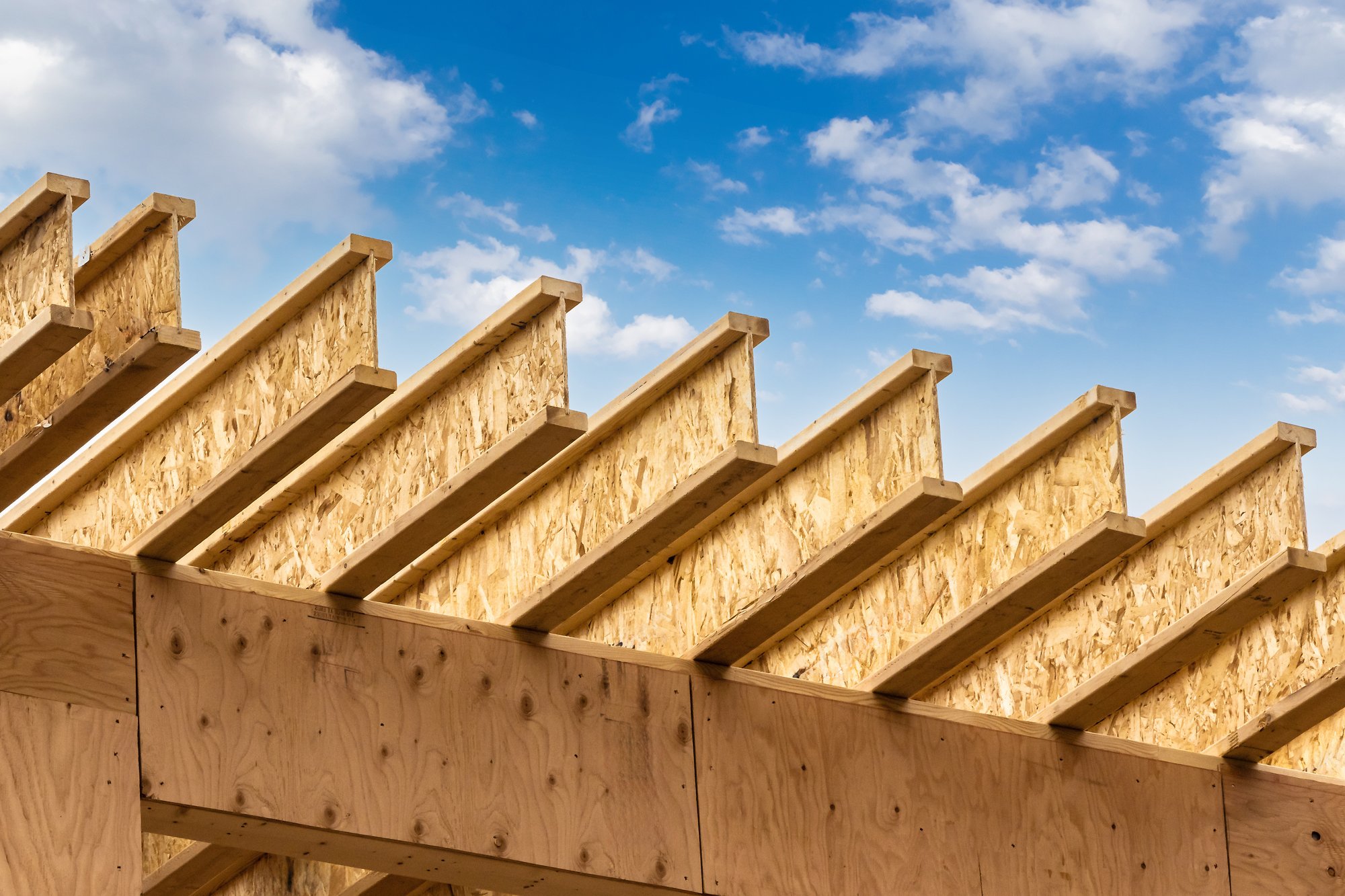 I-joists on construction site I-joists on construction site